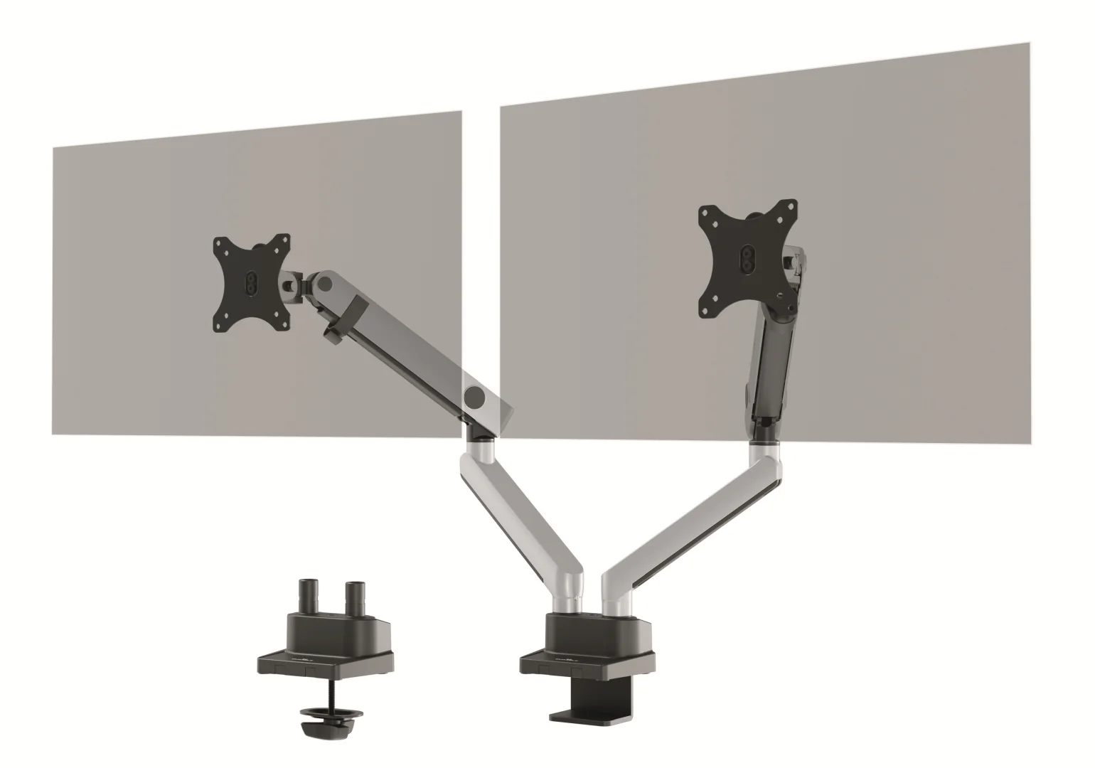 Durable SELECT PLUS Doppelarm mit zwei Monitoren
