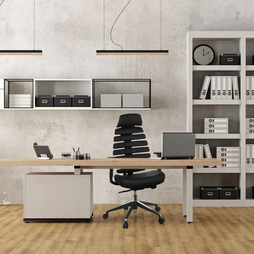 HJH Office Bürostuhl ERGO LINE II PRO Leder schwarz