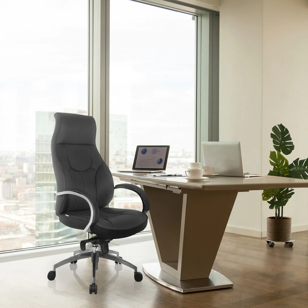 HJH Office Chefsessel ELEGANCE I Kunstleder grau