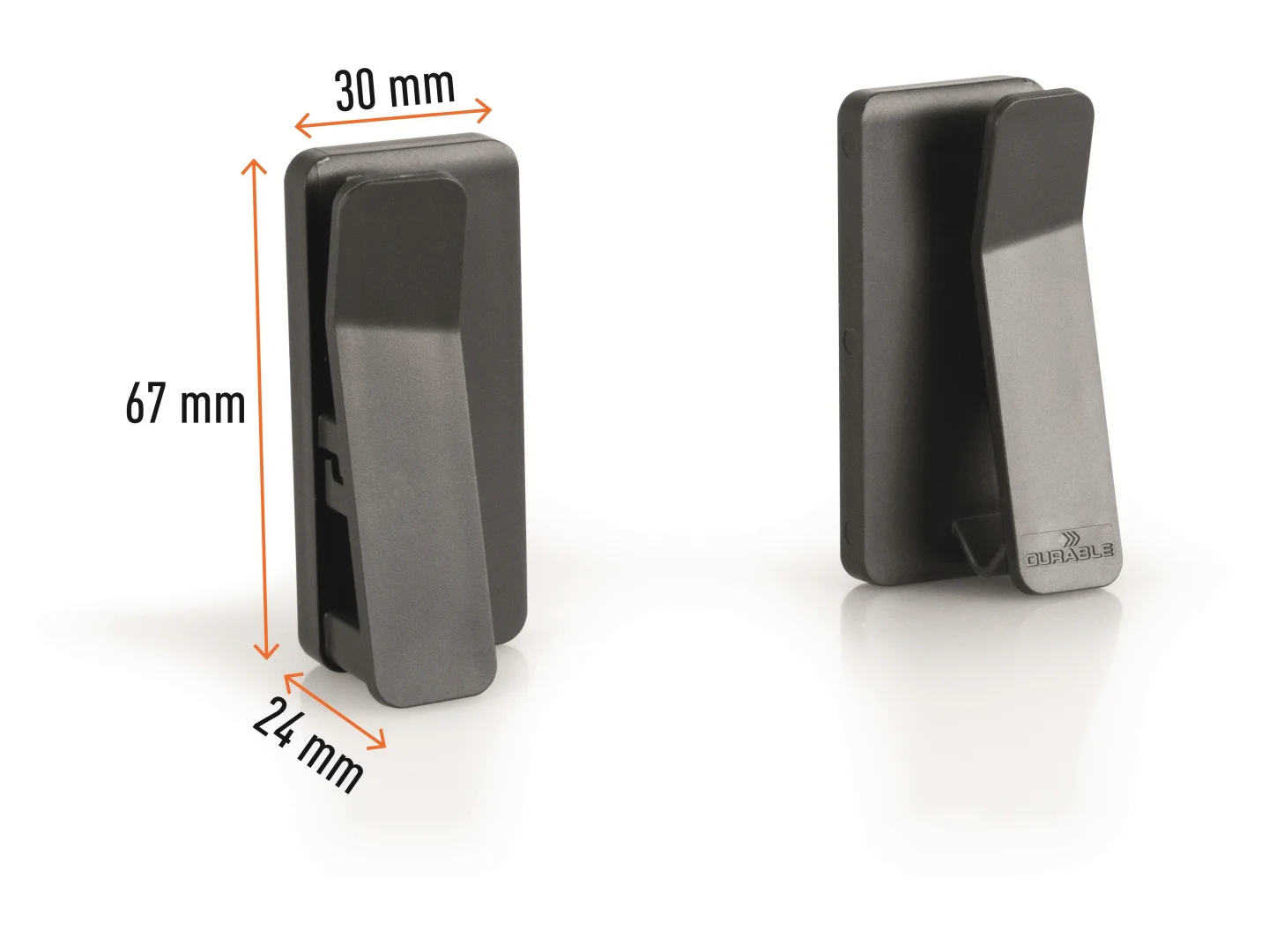 Durable VISIOCLIP Clips mit eingesetztem Tablet