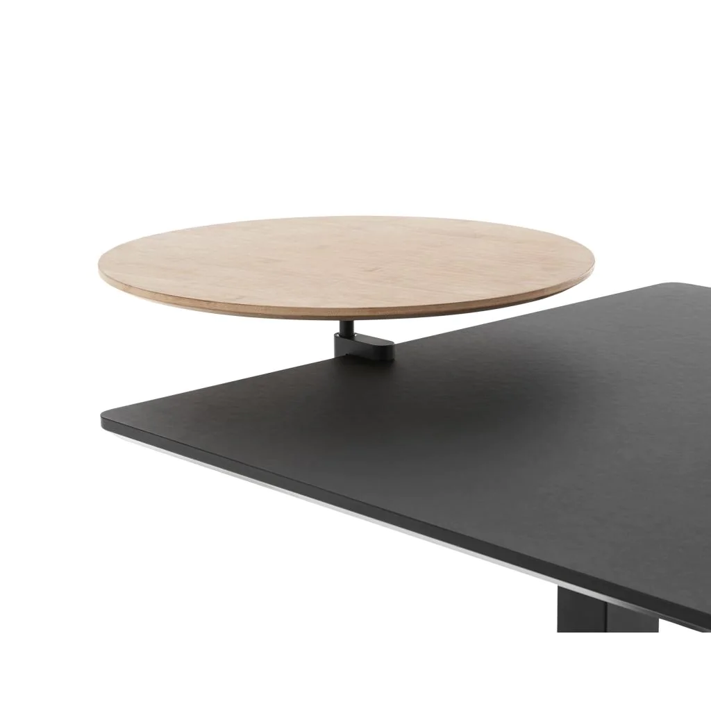 APTO Anbautisch rund 48 cm Bambus Scandinavian Matte Black