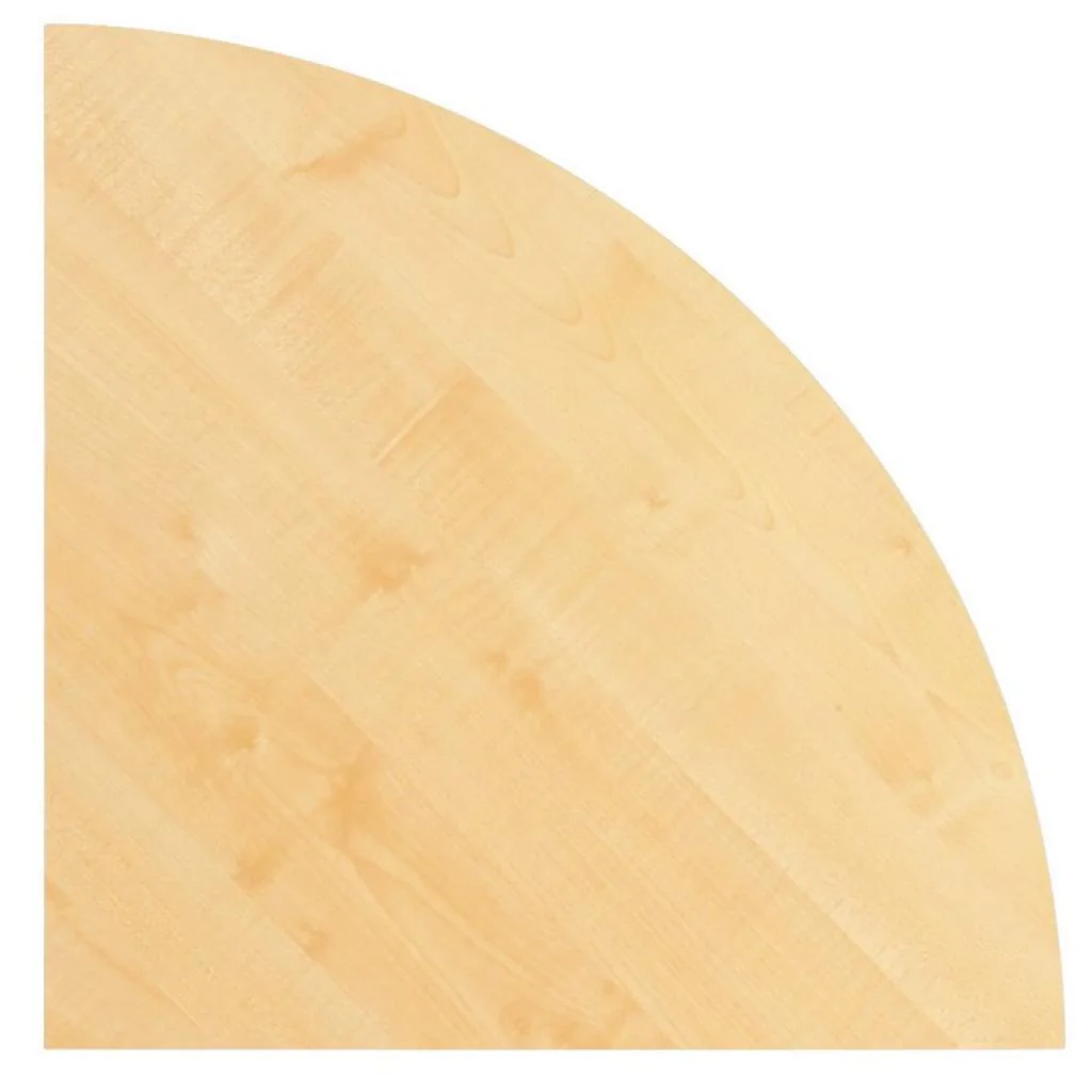 Hammerbacher Tischplatte K Viertelkreis 80 x 80 cm als Eckerweiterung