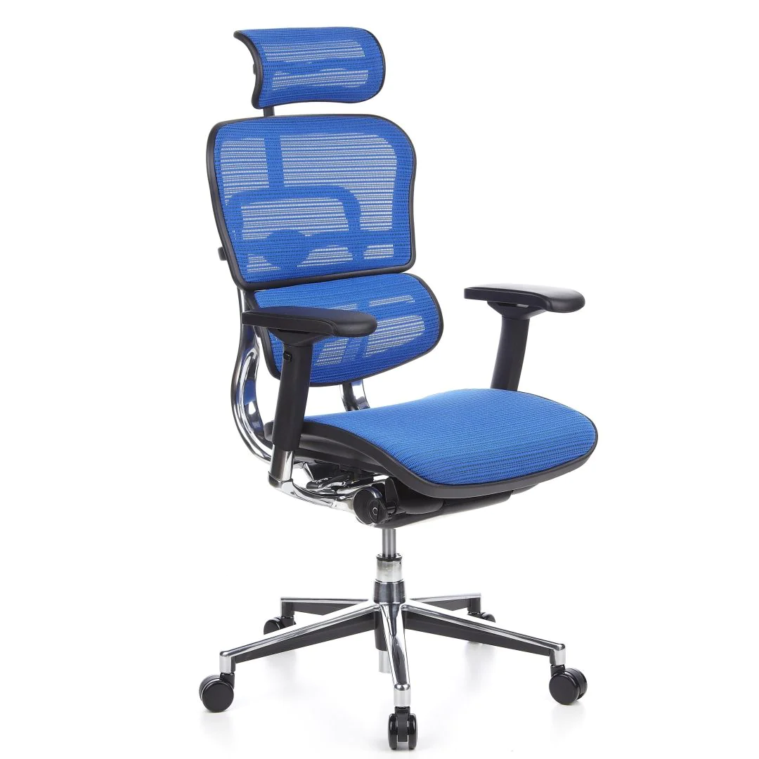 Bürostuhl Chefsessel ERGOHUMAN Netzstoff blau von HJH - Produktbild 7 von 14