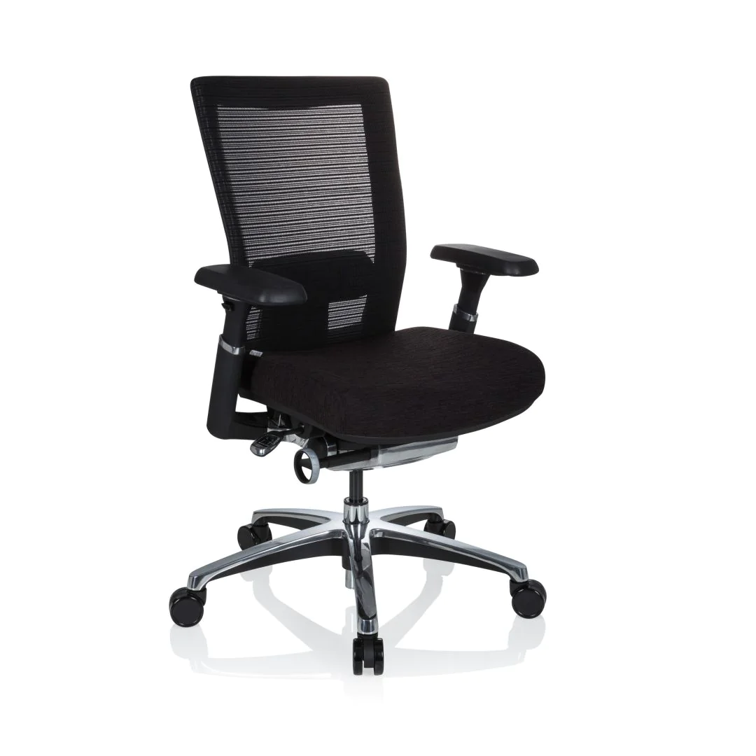 Bürostuhl NOVA PRO ALU Stoff schwarz von HJH - Produktbild 5 von 13