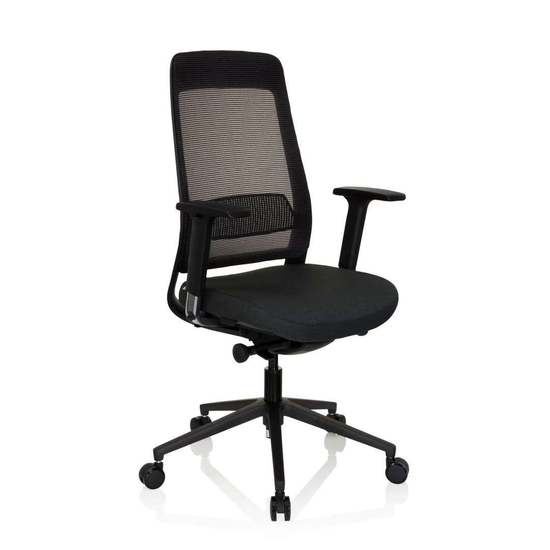 Bürostuhl Drehstuhl CHIARO T1 BLACK Netzstoff Stoff schwarz von HJH - Produktbild 3 von 11