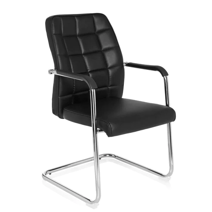 Konferenzstuhl Freischwinger Stuhl FLEXO V PU schwarz von HJH - Produktbild 3 von 6