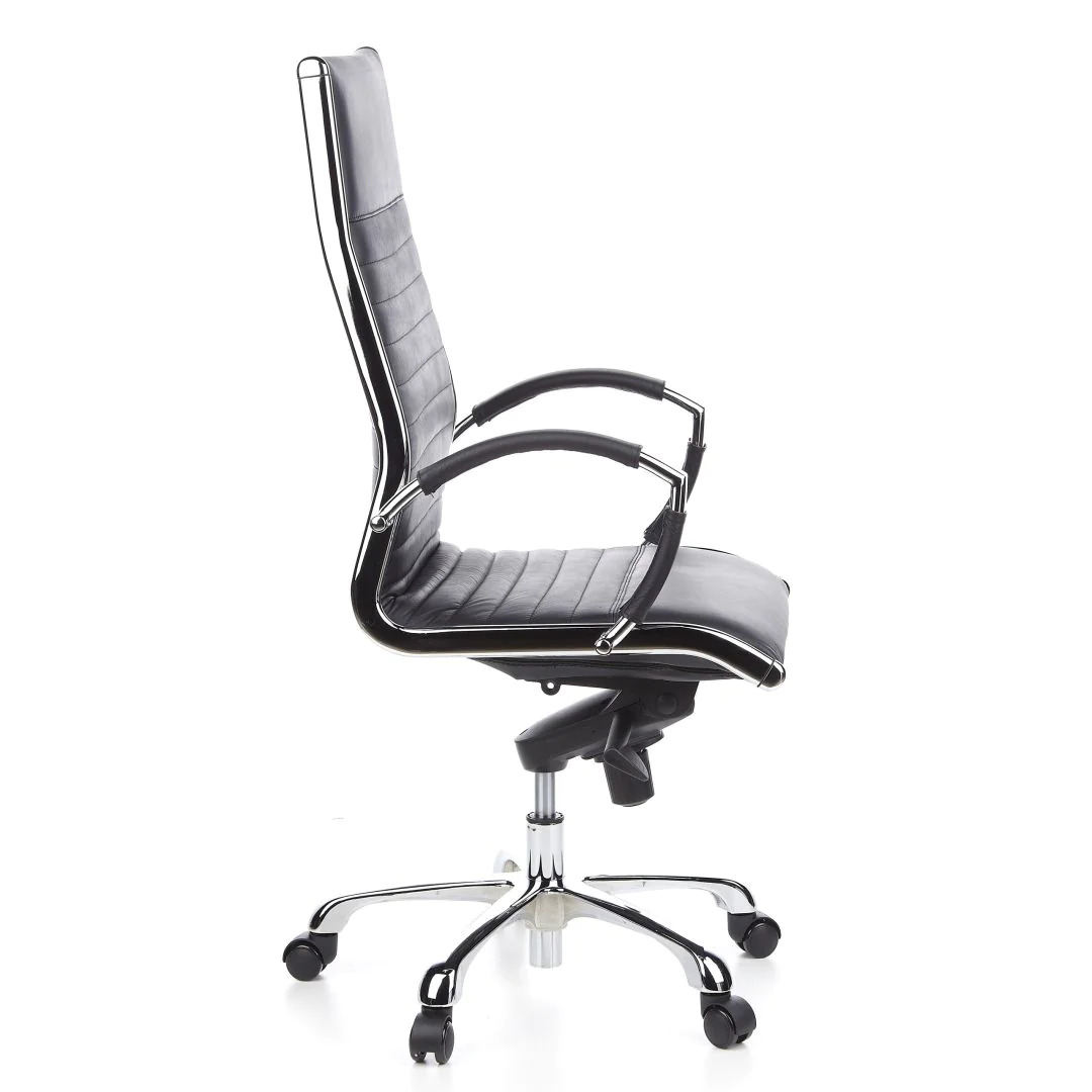Bürostuhl Chefsessel PARMA 20 Leder Chrom von HJH - Produktbild 6 von 12