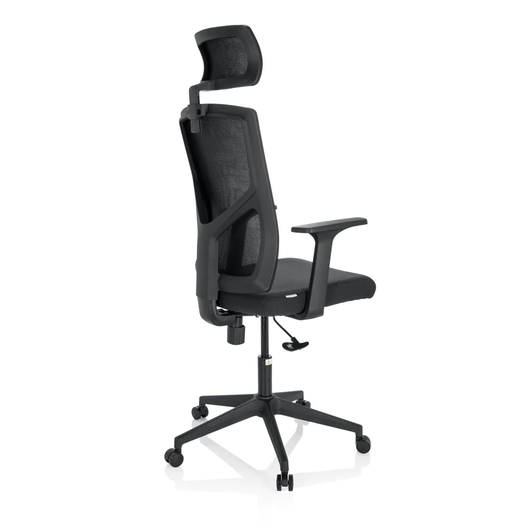 Bürostuhl Drehstuhl BRETON B Stoff Netzstoff schwarz von HJH - Produktbild 8 von 13