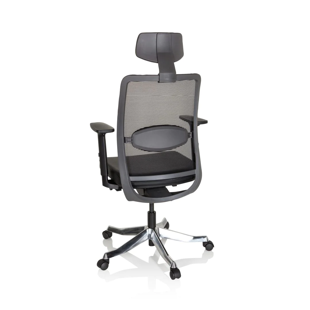 Bürostuhl Drehstuhl SENATOR PRO Netzstoff Leder schwarz von HJH - Produktbild 9 von 12