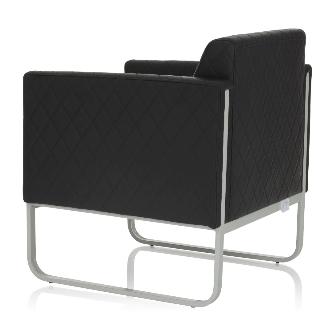 Loungesessel ARUBA STEP Gestell weißgrau Kunstleder 1-Sitzer schwarz von HJH - Produktbild 11 von 13