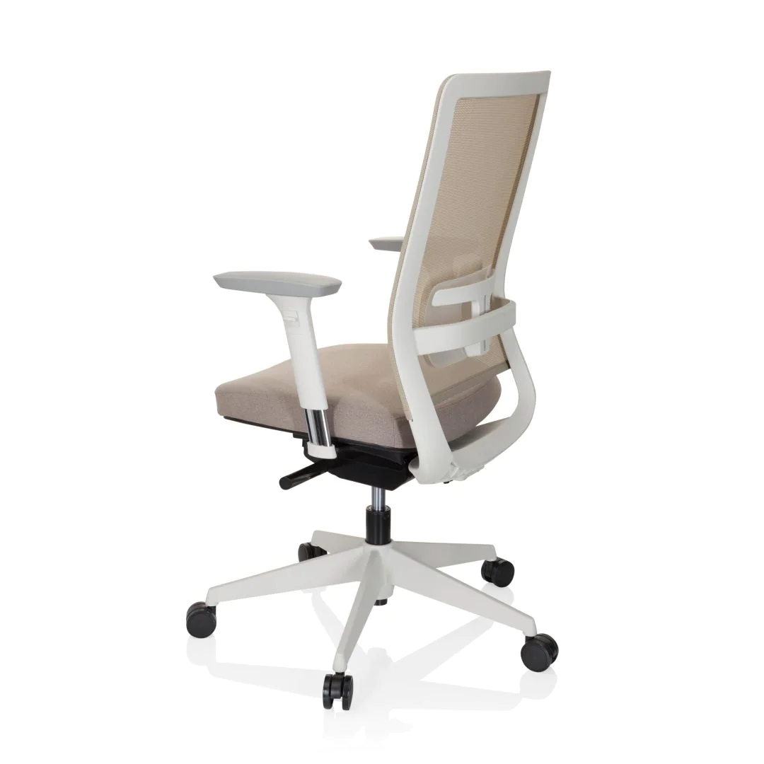 Bürostuhl Drehstuhl PURE WHITE Netzstoff Stoff beige von HJH - Produktbild 11 von 13