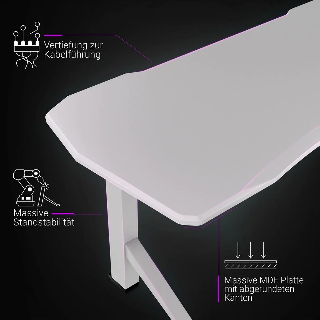 Höhenverstellbarer Gaming Schreibtisch von Ultimate Setup - Produktbild 11 von 16