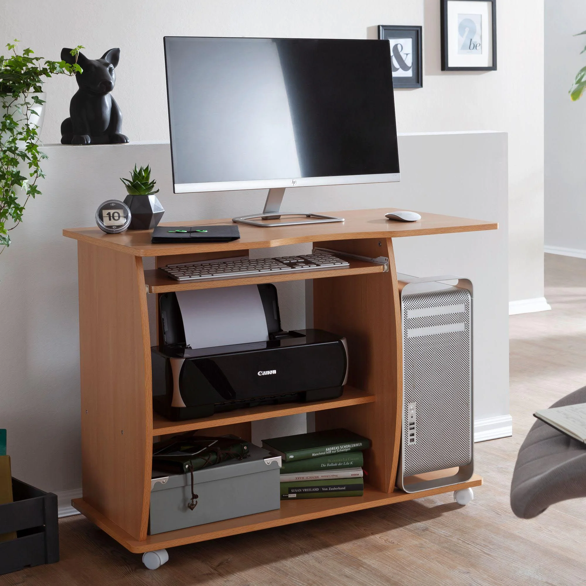 Schreibtisch Grasse 90 x 50 cm mit Rollen von Wohnling - Produktbild 2 von 5