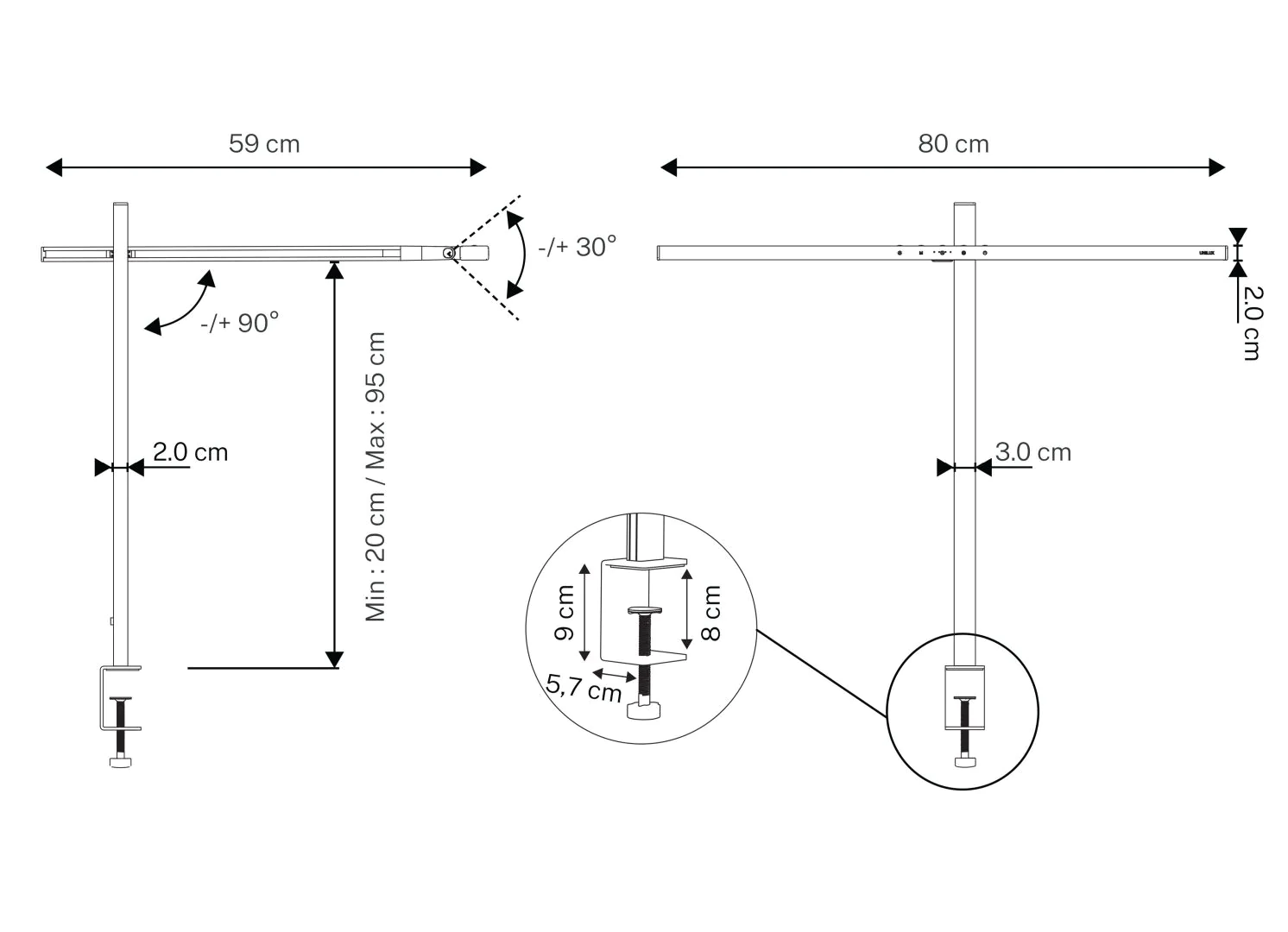 Tischleuchte Elite lumino von Unilux - Produktbild 9 von 24