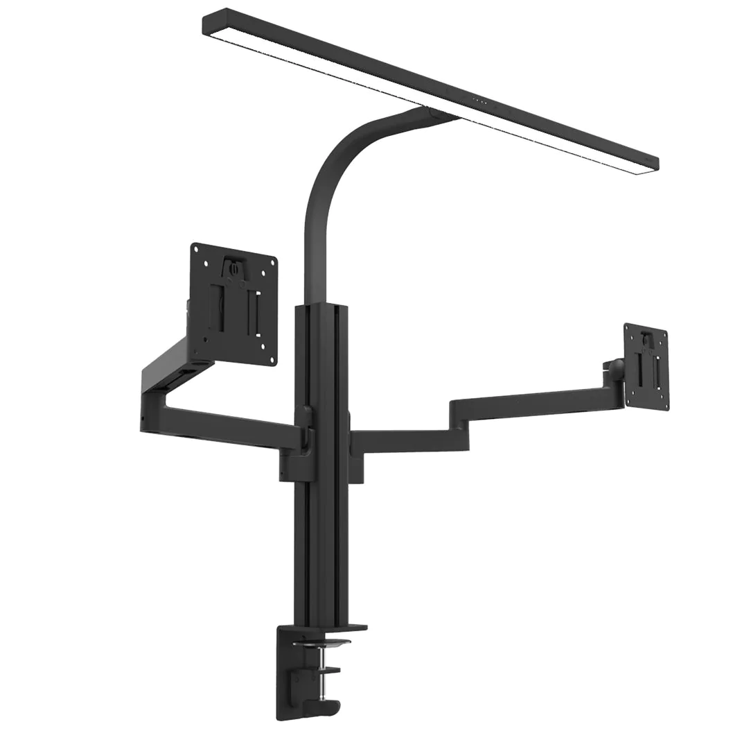 Tischleuchte mit Monitorarm doppelt Strata lumino screen von Unilux - Produktbild 4 von 16