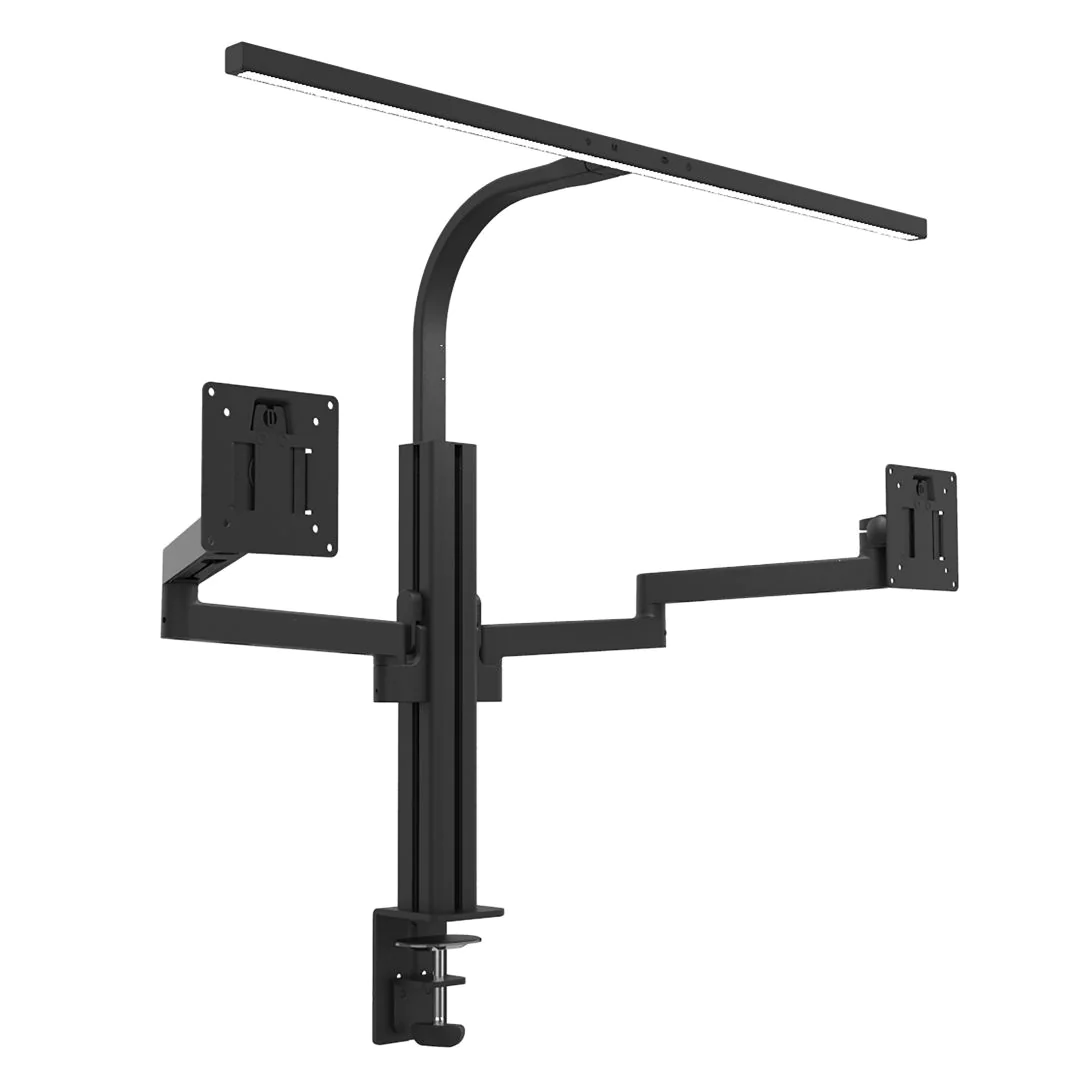Tischleuchte mit Monitorarm doppelt Strata screen von Unilux - Produktbild 4 von 19