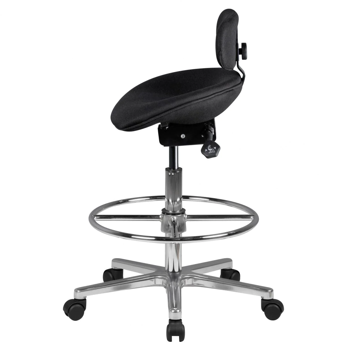 Arbeitshocker Louis - Schwarz von Amstyle - Produktbild 3 von 6