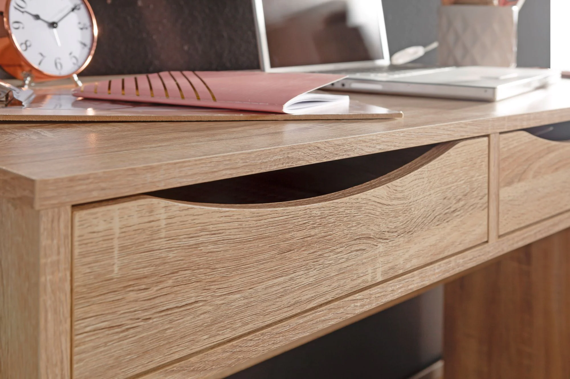 Schreibtisch Massa 120 x 55 cm mit Schubladen - Sonoma von Wohnling - Produktbild 6 von 6