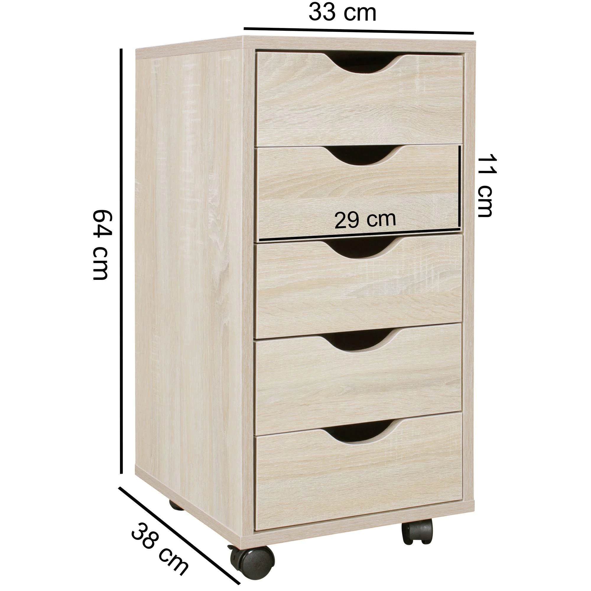 Rollcontainer Mina 5S von Wohnling - Produktbild 3 von 4
