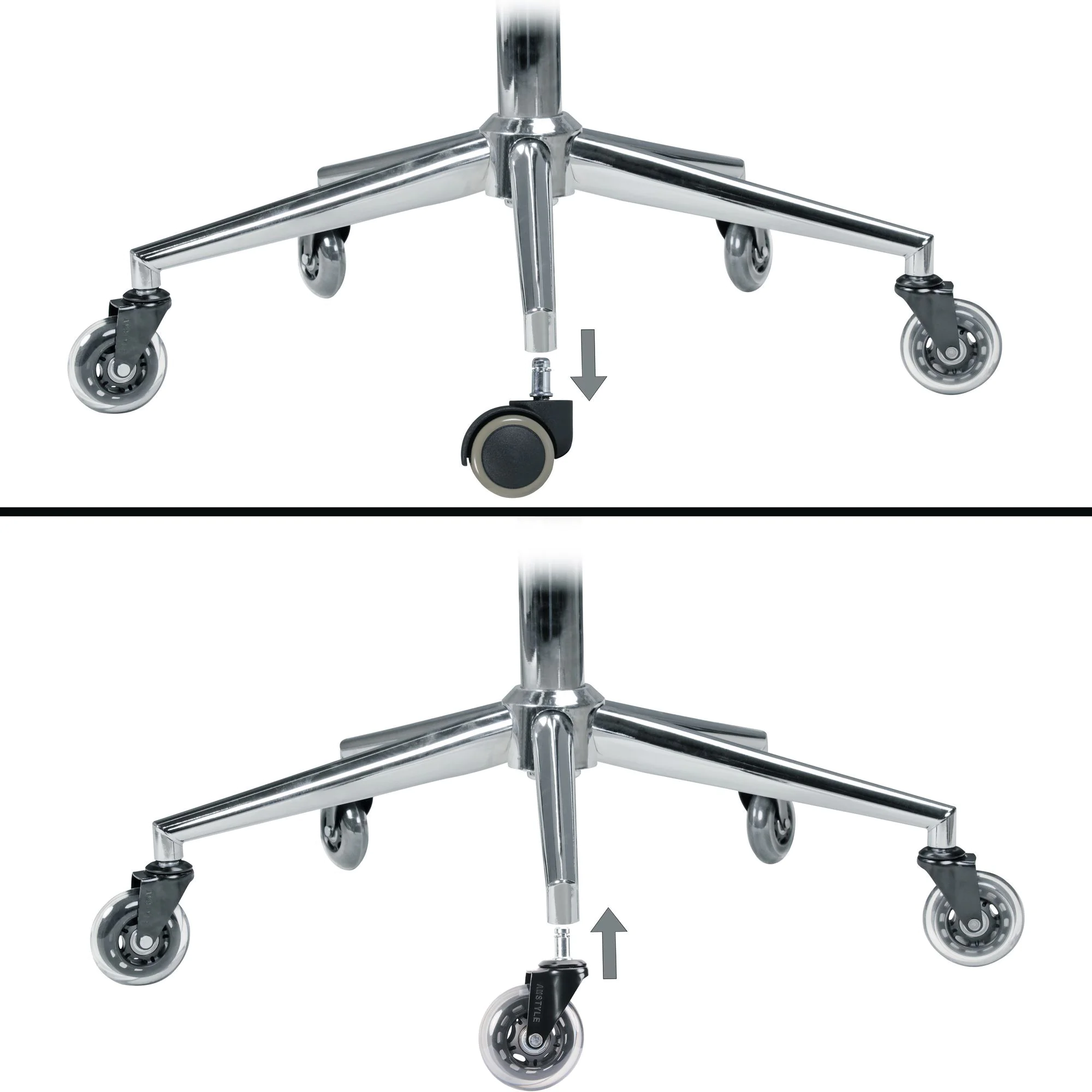 Universal-Schwerlastrollen Ø 75 mm (11 mm) 5er Pack von Amstyle - Produktbild 11 von 12