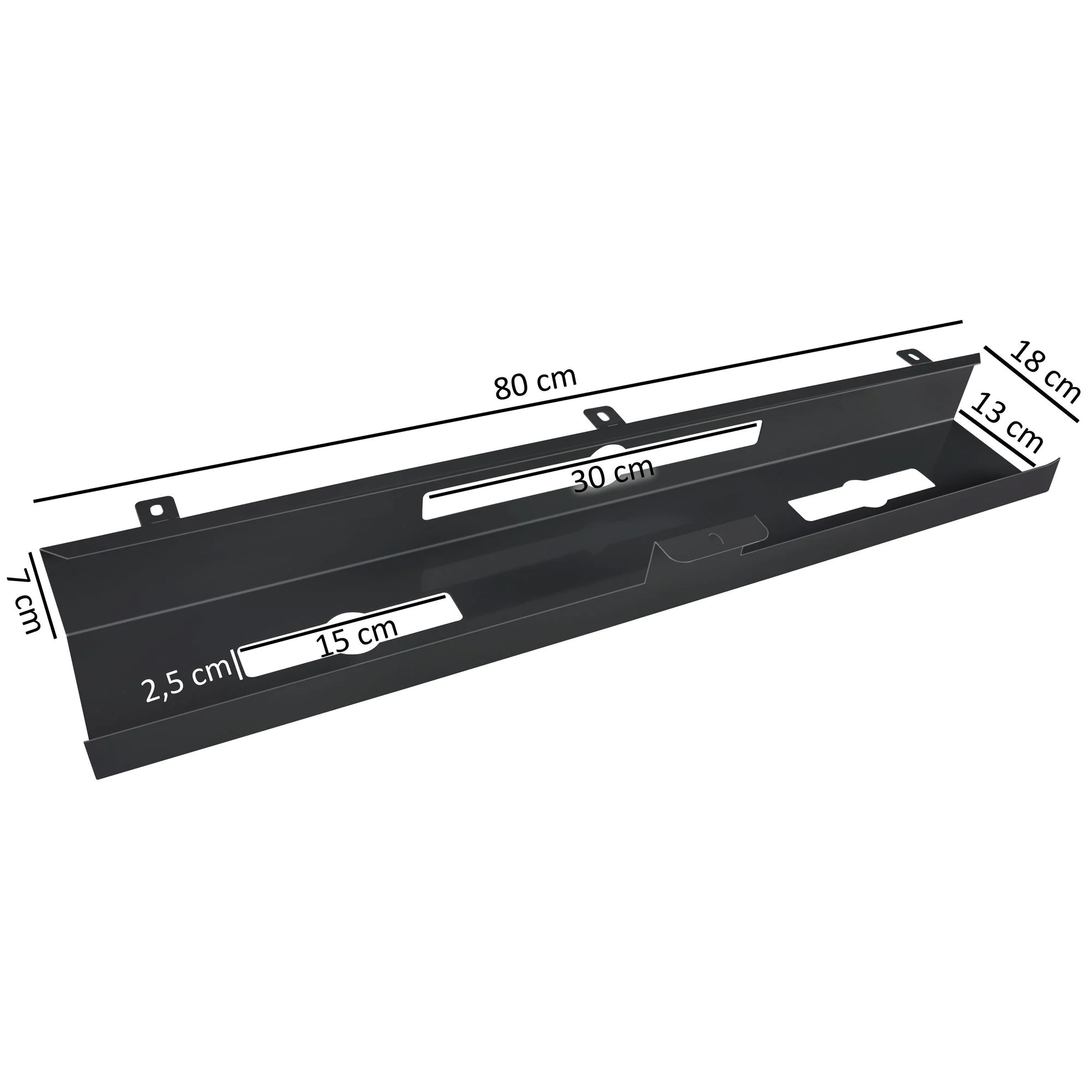 Kabelkanal 80x7x13 cm Metall von Amstyle - Produktbild 3 von 4