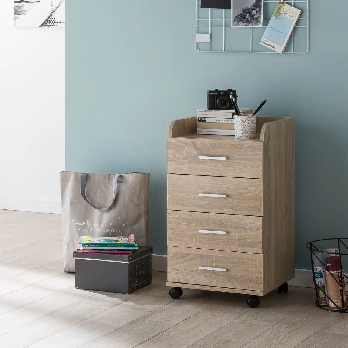 Rollcontainer 4S mit Ablage von Wohnling - Produktbild 4 von 6