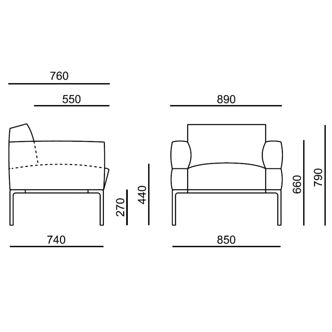 Lounge Sessel Cubix NA von RIM - Produktbild 6 von 6