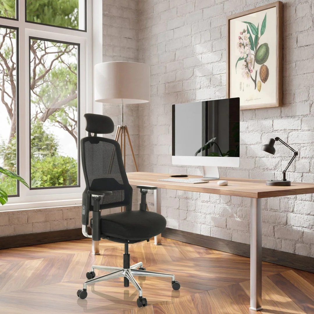 Bürostuhl Chefsessel TERARO AX Netzstoff Stoff schwarz - HJH-608995