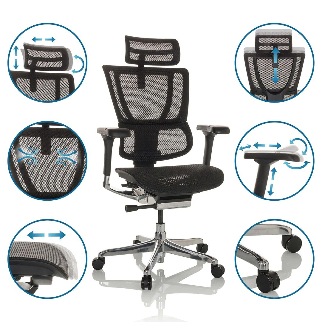 Bürostuhl Chefsessel ERGOHUMAN SLIM GEN2 Netzstoff von HJH - Produktbild 2 von 14