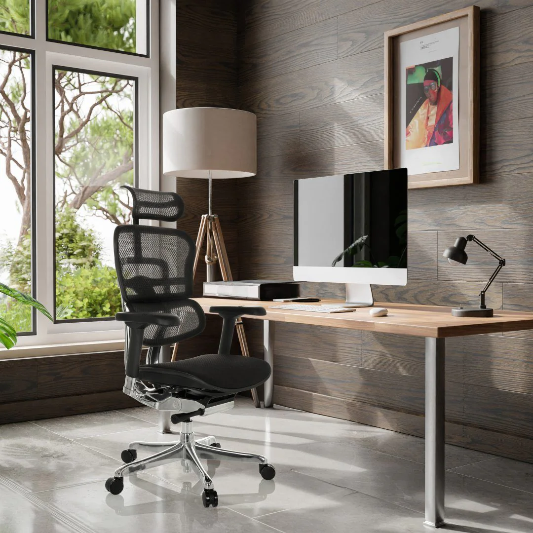 Bürostuhl Chefsessel ERGOHUMAN GEN2 Sitz Stoff Rücken Netz schwarz - HJH-652305