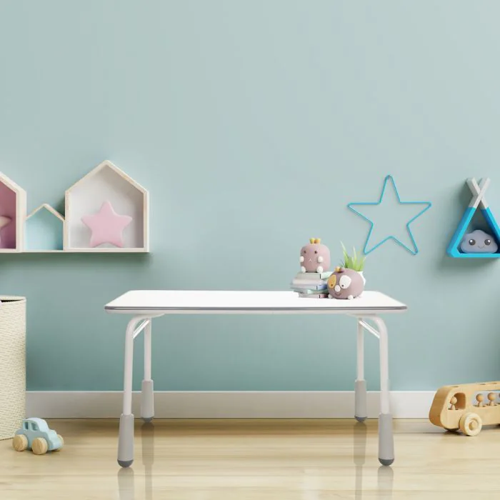 Kinderschreibtisch KID GRO T 120x60 cm höhenverstellbar hellgrau von HJH - Produktbild 5 von 6