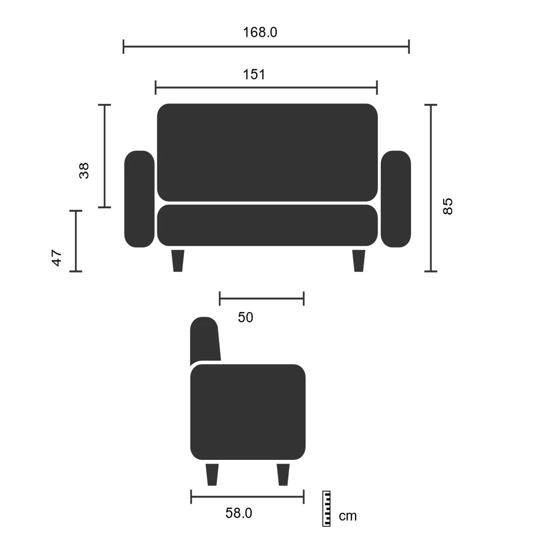 Loungesofa Clubsofa ST. LUCIA Kunstleder 3-Sitzer von HJH - Produktbild 6 von 6