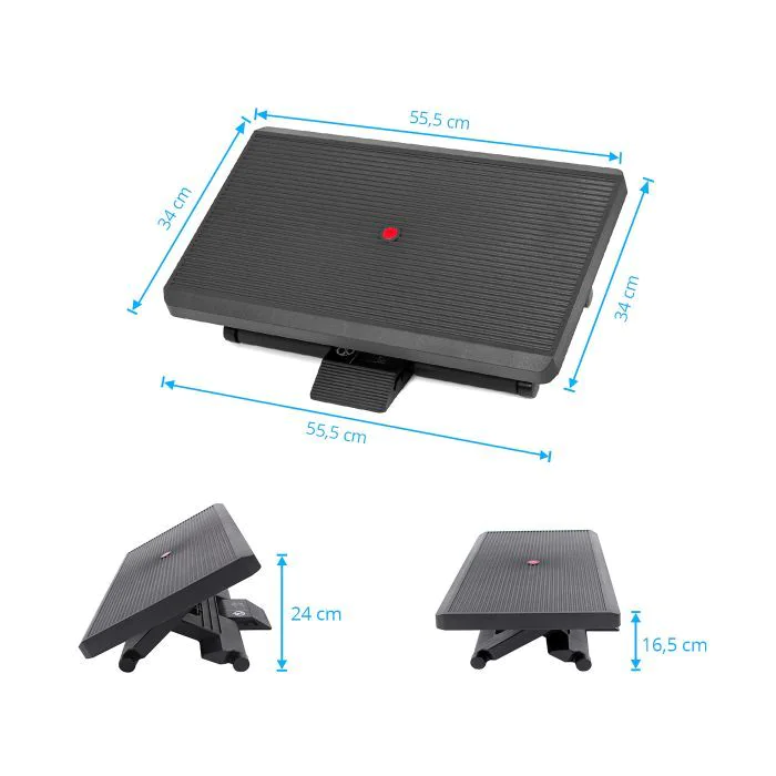 Fußstütze PIEDINO STRIPE PRO schwarz neigbar höhenverstellbar von HJH - Produktbild 6 von 6