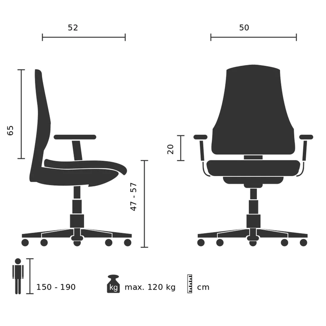 Bürostuhl Chefsessel STRYKA Netz Kunstleder schwarz von HJH - Produktbild 4 von 12