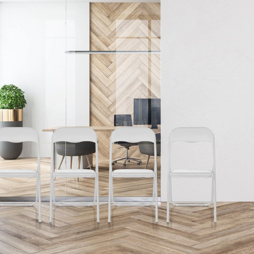 Konferenzstuhl Besucherstuhl Klappstuhl TUDELA BASIC PVC - HJH-TUDELA-BASIC-PVC