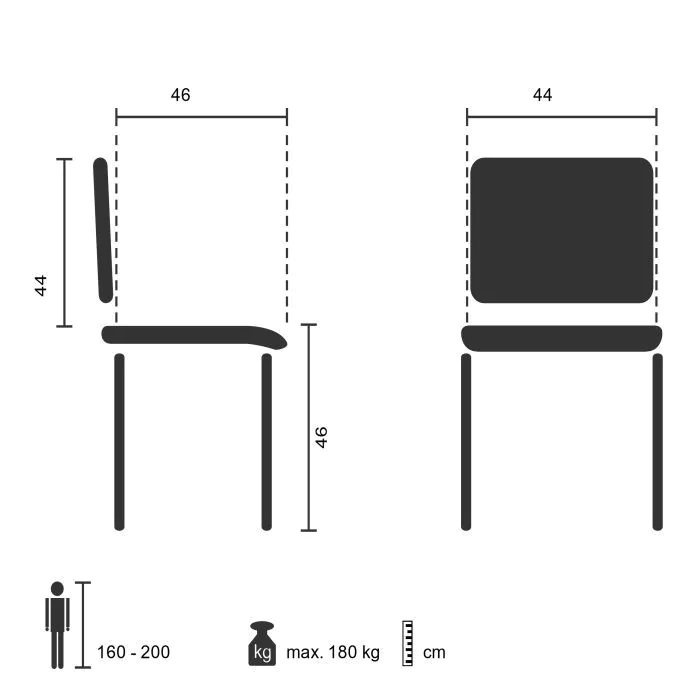 Besucherstuhl Konferenzstuhl K9 V schwarz von HJH - Produktbild 5 von 5