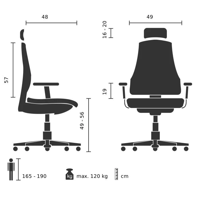 Bürostuhl Chefsessel ARIGANO Netzstoff Stoff schwarz von HJH - Produktbild 6 von 6