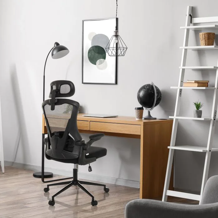 Bürostuhl Chefsessel ARIGANO Netzstoff Stoff schwarz - HJH-830122