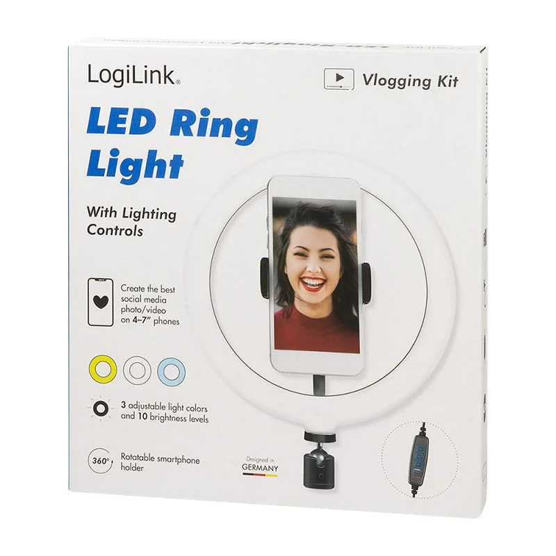 Smartphone-Ringlicht Ø 20 cm von LogiLink - Produktbild 9 von 10