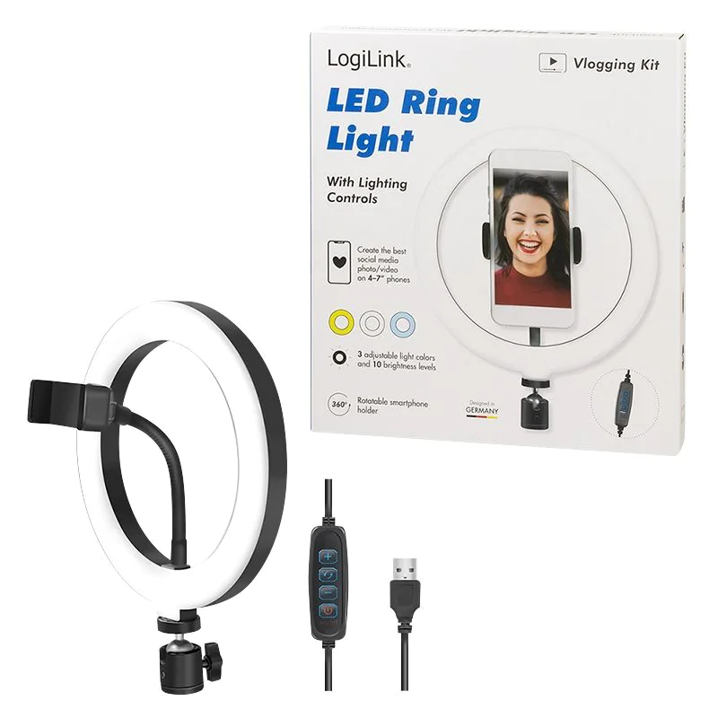 Smartphone-Ringlicht Ø 20 cm von LogiLink - Produktbild 10 von 10