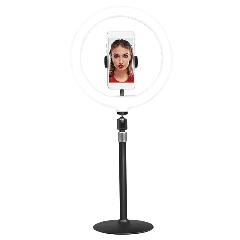Smartphone-Ringlicht-Stativ mit Fernauslöser höhenverstell. Ø 25 cm von LogiLink - Produktbild 2 von 10
