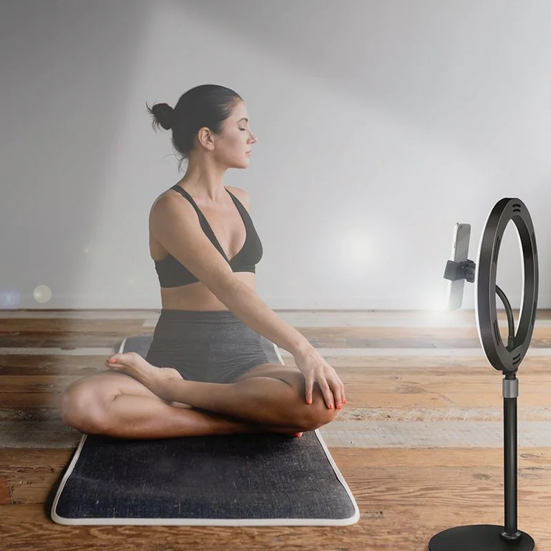 Smartphone-Ringlicht-Stativ mit Fernauslöser höhenverstell. Ø 25 cm von LogiLink - Produktbild 8 von 10