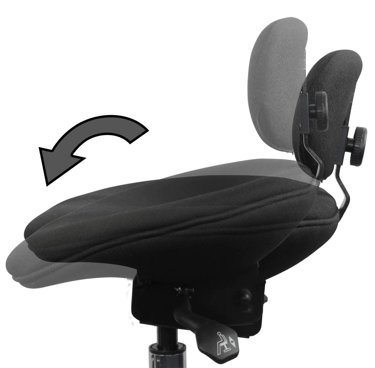 Arbeitshocker Louis - Schwarz von Amstyle - Produktbild 5 von 6