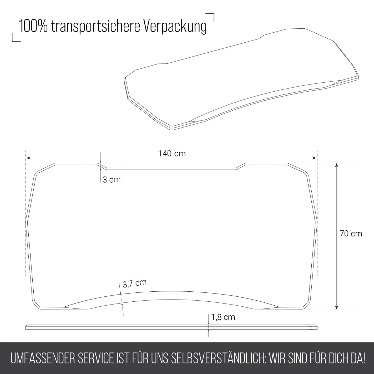 Schreibtischplatte von Ultimate Setup - Produktbild 8 von 12
