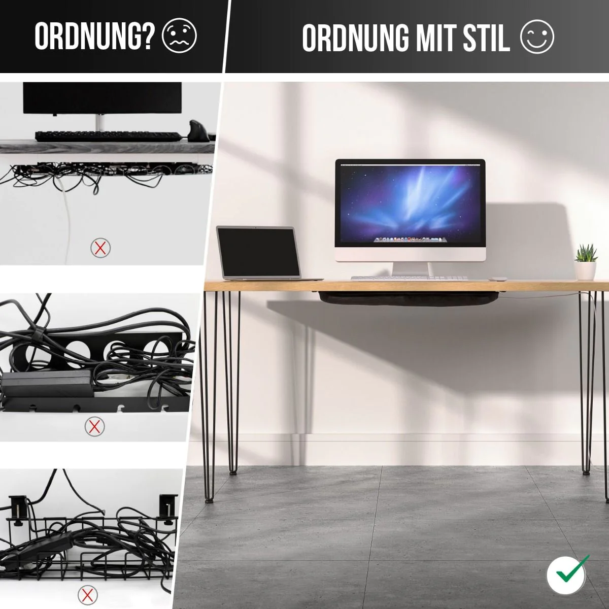 Flexibles Kabelnetz für den Schreibtisch von Ultimate Setup - Produktbild 4 von 8
