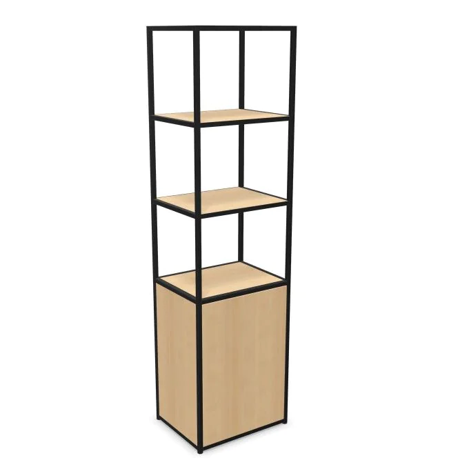 Outline Türenschrank mit Regaltop und 3 Fachböden in Holzoptik - BIS-OUC0518