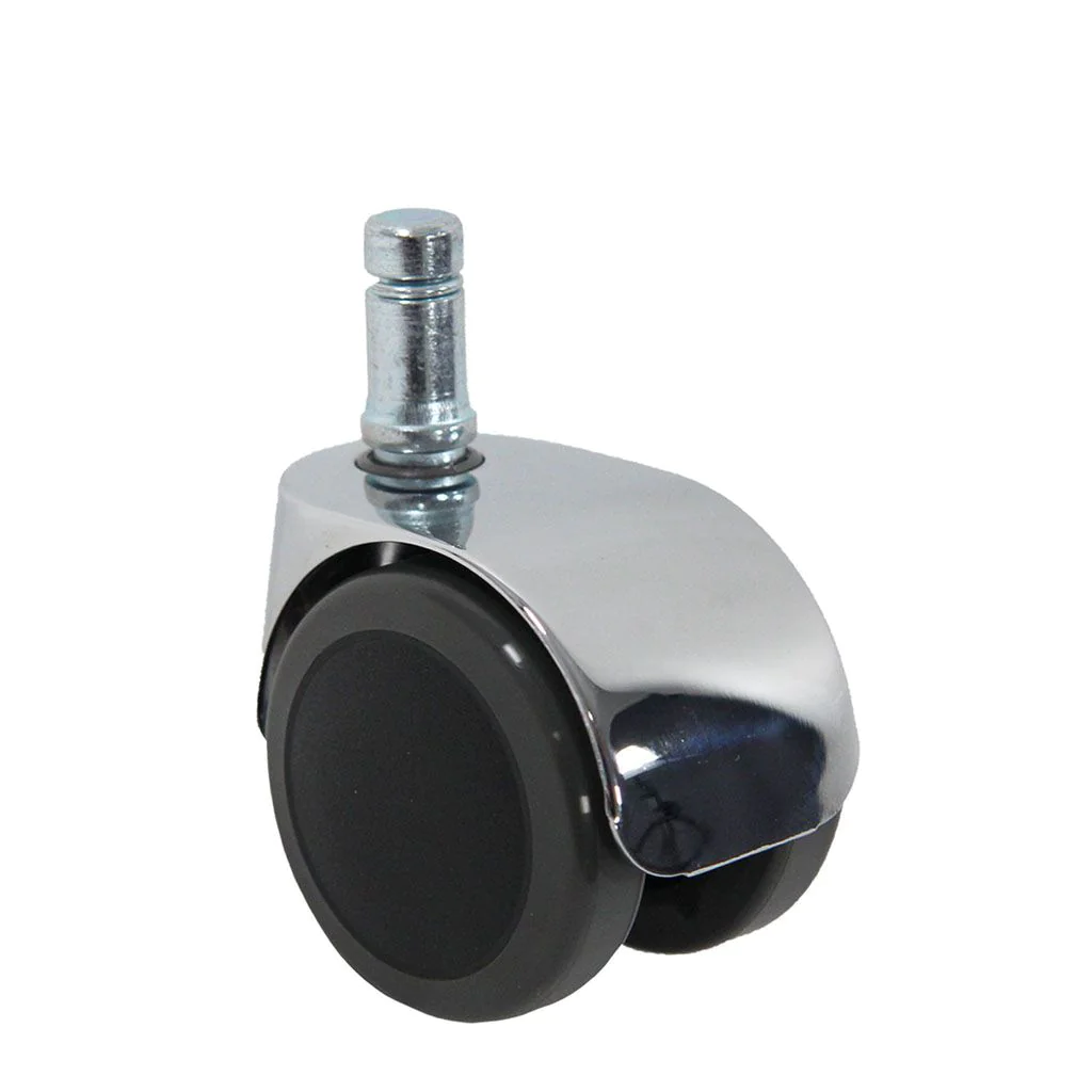 5x Design-Rollen ROLO LUX 11mm 50mm Büro-Stuhl-Rollen für Hartböden Chrom (5er Pack) von HJH - Produktbild 1 von 6
