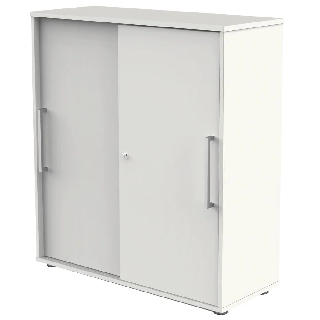 Schiebetürenschrank 3 OH Form 4 - Weiß - KMA-13449110