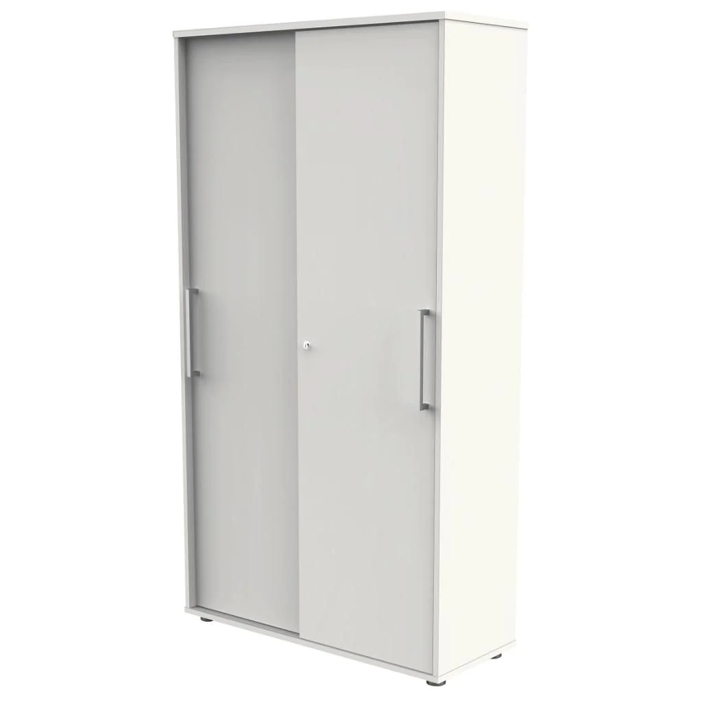 Schiebetürenschrank 5 OH Form 4 - Weiß - KMA-13449310