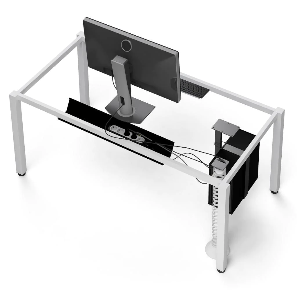Schreibtisch E10 Quadratrohr 4-Fuß mit Beinraumblende von Nowy Styl - Produktbild 7 von 9